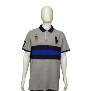 Polo Ralph Lauren Grey and Blue Polo Shirt