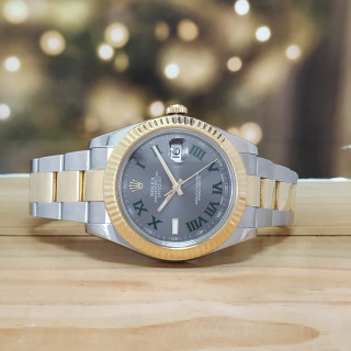 Rolex Datejust 41mm Wimbledon Automatic Gold & Steel Watch