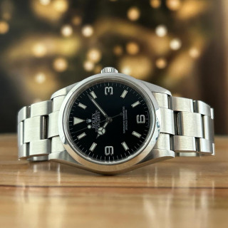 Rolex Explorer I Black Dial Steel Watch