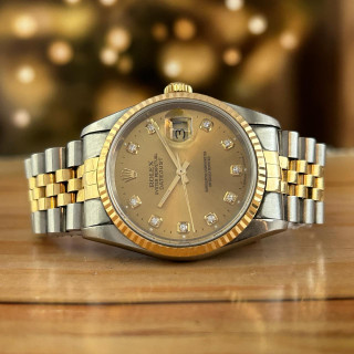 Rolex Datejust 36MM Steel and Gold Diamond Dial Automatic