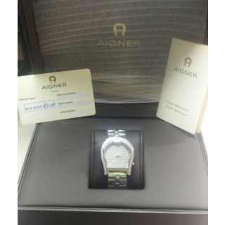  AIGNER Quartz Silver with Diamonds