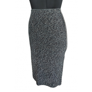 Salvatore Ferragamo Grey Wool Mid Lenght Skirt