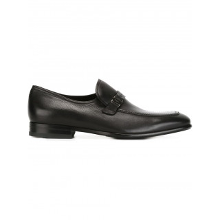 Salvatore Ferragamo Black Gancio Detailing Formal Shoes