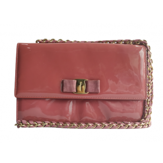 Salvatore Ferragamo Ginny Patent Leather Shoulder Bag