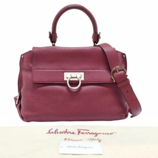 Salvatore Ferragamo Sofia Leather Top Handle Bag