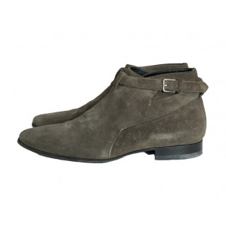 Saint Laurent Grey Classic Jodhpur Suede boots