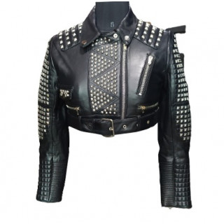 The Kooples studded biker leather jacket