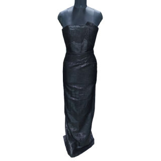 Roland Mouret Cimex metallic textured cotton-blend gown