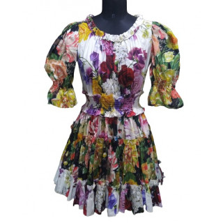 Dolce & Gabbana Multicolor Printed Floral Dress