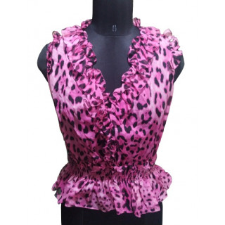 Dolce & Gabbana Leopard Print Ruffle Tops