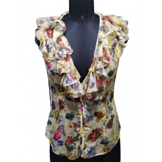Dolce & Gabbana Floral-motif silk top