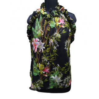 Isabel Marant Etoile Wilton Floral-Print Ruffle-Trimmed Top