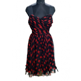 Dolce & Gabbana Strapless Polka-dot Dress