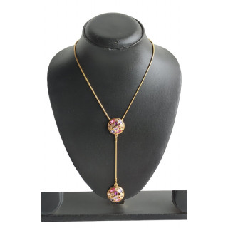 Swarovski Multicolor Stones Round Pendant Necklace 
