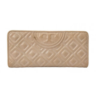Tory Burch Zip Continental Fleming Wallet Quilted Light Pink