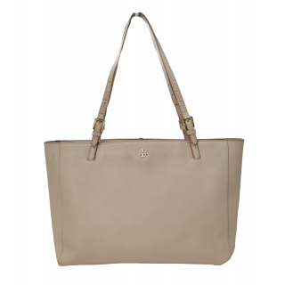 Tory Burch Nude Leather York Buckle Tote