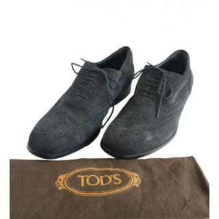 Tods Suede Lace Up Wingtip Oxfords Shoes Size / 7