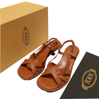 Tods Slingback Leather Sandals