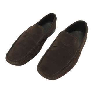Tods Brown Suede Leather Penny Loafer