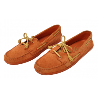 Tods Suede Knot Detail Leather Loafer