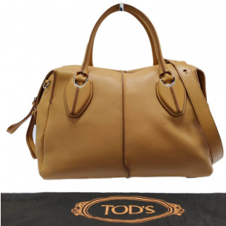Tods D Styling Tan Leather Bowler Bag