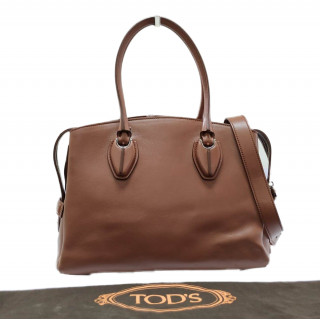 Tods D Styling Brown Leather Bowler Bag