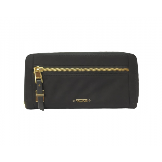 Tumi - Voyageur Zip-Around Continental Womens Wallet - Premium Continental Wallet - Stain & Water Resistant - Black/Gold
