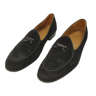Edhen Kensington Bow Suede Leather Loafers