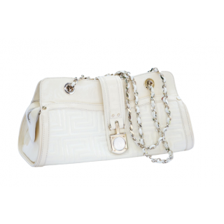 Gianni Versace Couture Quilted White Leather Bag