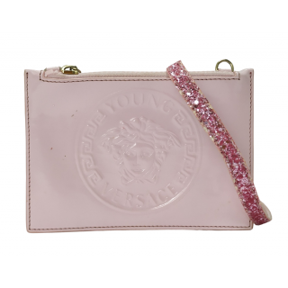 Versace Young Girls Logo Pink with Glitter Strap Bag