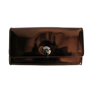 Versace Metallic Brown Clutch