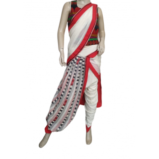 VERB Pallavi Singhee Redyment White Saree With Blouse
