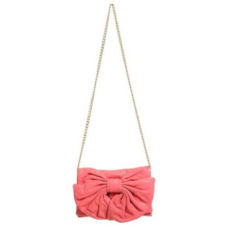 RED Valentino Pink Bow & Chain Strap Shoulder Bag
