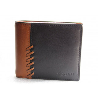 Coach Rip & Repair Men's Slim Billfold Leather Wallet