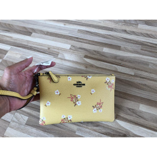 Coach Small Wristlet With Floral Bow Print