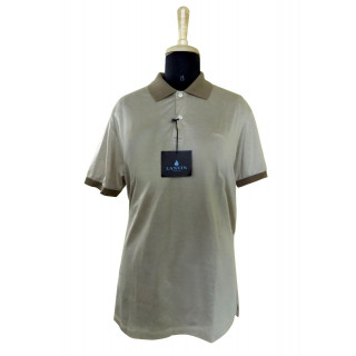 Lanvin Men's Contrasting-collar Cotton Pique Polo Shirt
