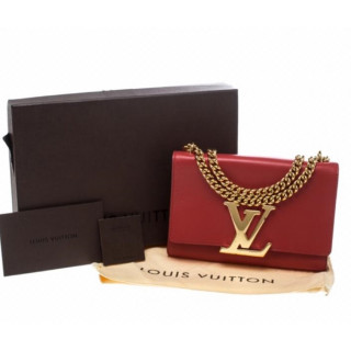 Louis Vuitton Chain Louise Leather Clutch