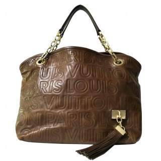 Louis Vuitton Chocolate Leather Paris Souple Whisper PM Bag