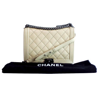 Chanel Beige Le Boy Classic Flap Medium Bag