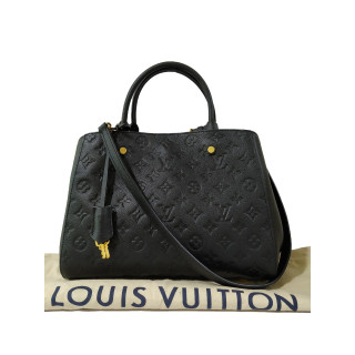 Louis Vuitton Black Monogram Empreinte Montaigne MM Bag