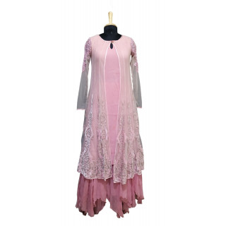 Varun Bahl Pink Kurta And Skirt Dress