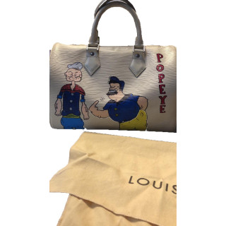Louis Vuitton Speedy 25 Hand Painted Popeye Epi Leather Bag