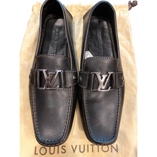 Louis Vuitton Brown Suede Damier Ebene Check Monte Carlo Loafers