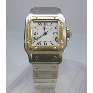 Cartier Santos Two Tone Stainless Steel And Gold Automatic 