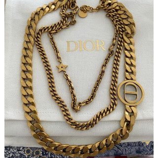 Dior CD logo Chain Links Necklace