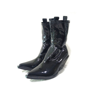 Black Patent Leather Boots