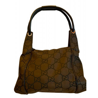 Gucci GG Brown Monogram Canvas Shoulder Bag
