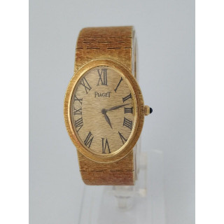 Piaget Oval Brushed Mesh-Link 18k Watch