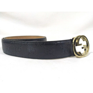 Gucci Black Signature Leather Belt