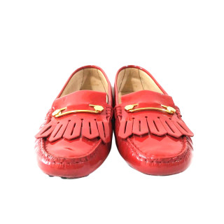 Tods Heaven Fringe Patent Leather Loafers
